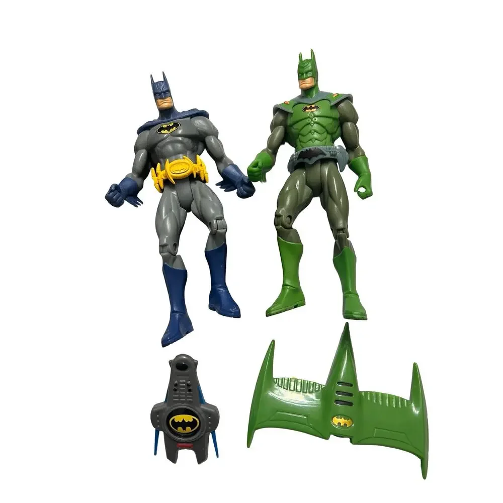 2003 Mattel Batman 6in Figure Lot Night Patrol Armor Electro-Net Blue Gray DC